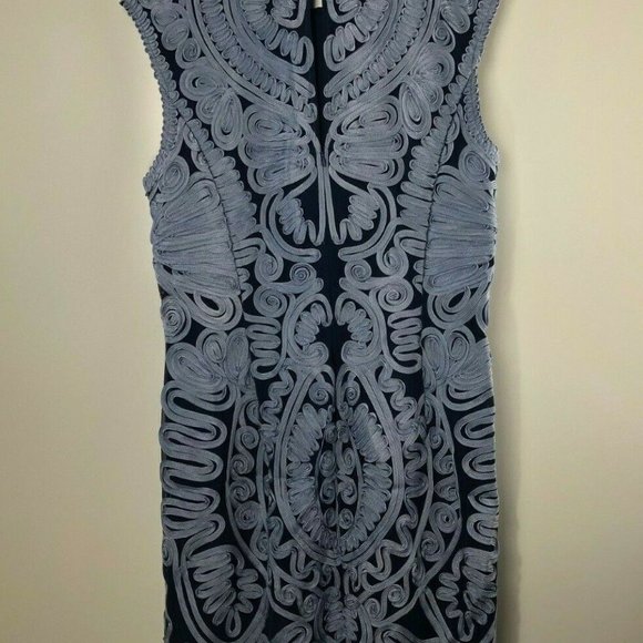 JS COLLECTIONS Soutache Mesh Trumpet Evening Dress - Picture 7 of 8